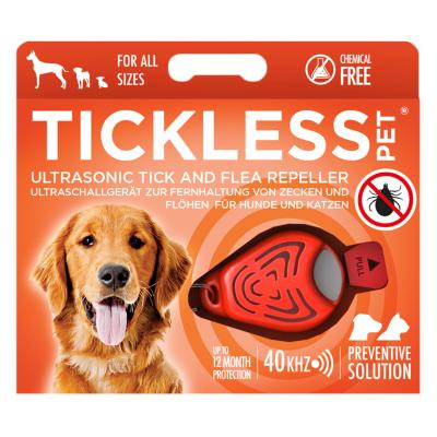 Tickless Pet Ultrasonic Tick And Flea Repellent Orange For Dogs