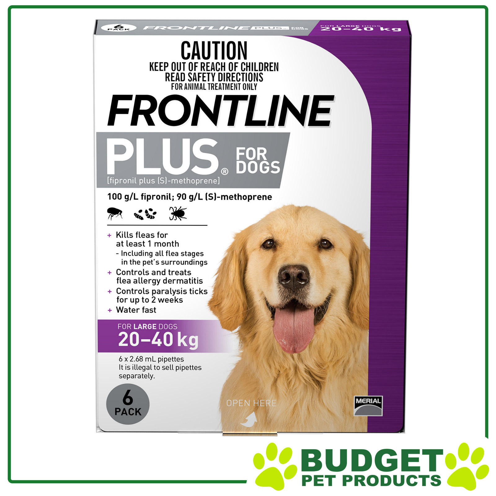 Frontline Plus Flea & Tick Spot-On Topical For Dogs 6 Pack - All Sizes - Picture 4 of 5